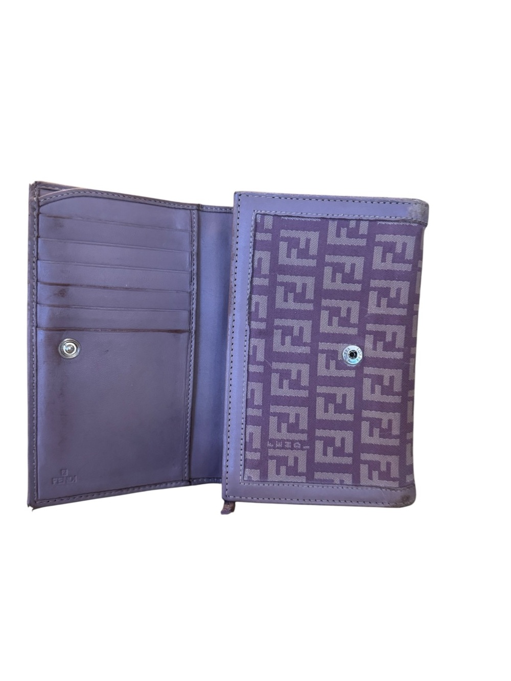 Fendi Lavender Zucchino Compact Wallet - Picture 6 of 10